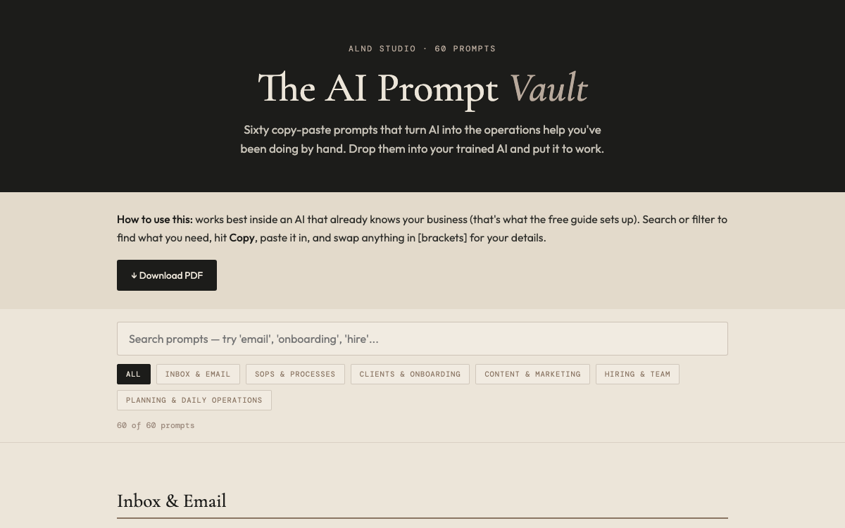 Inside the AI Prompt Vault